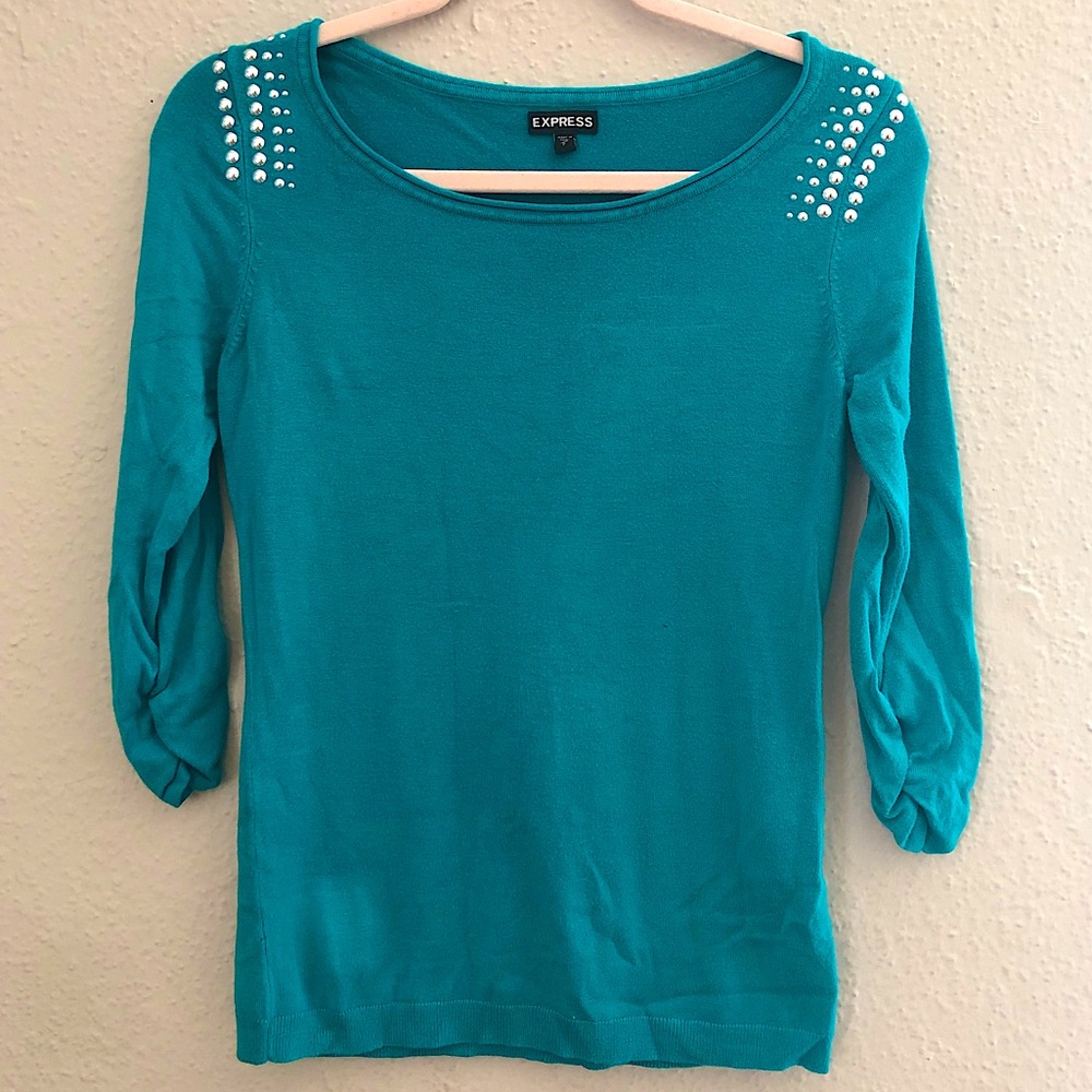 Express Teal Diamond Top